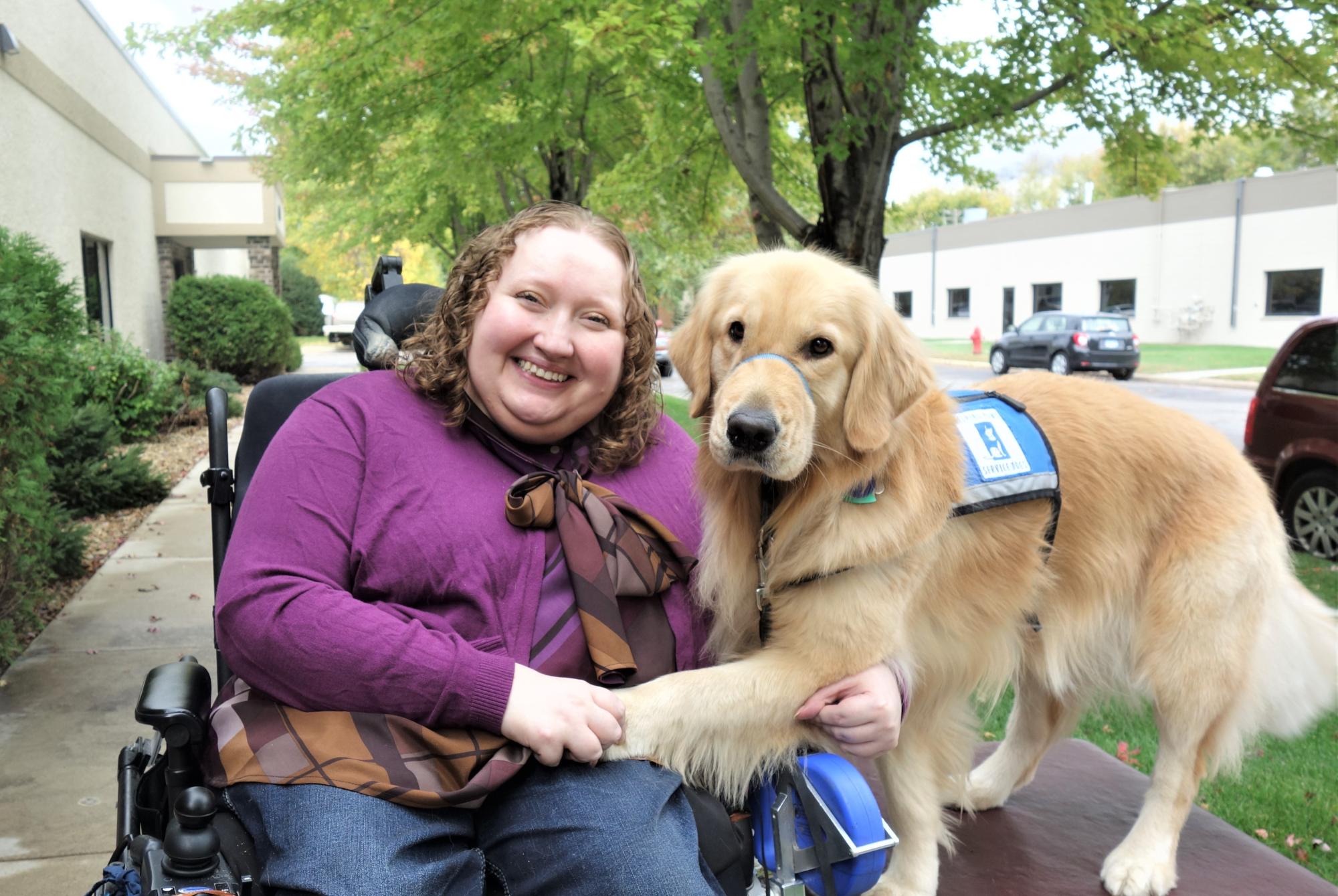 Angie and service dog pepper